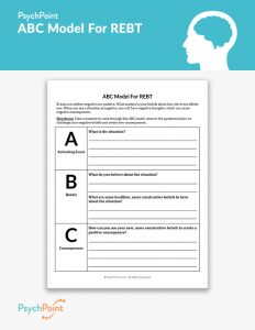 ABC Model For REBT Worksheet