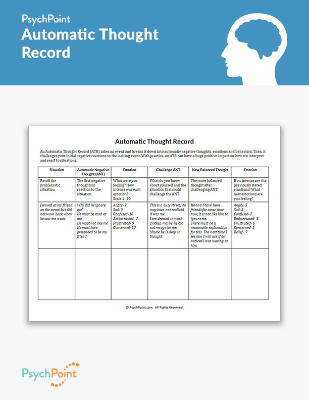 Psychological Disorders Chart Worksheet