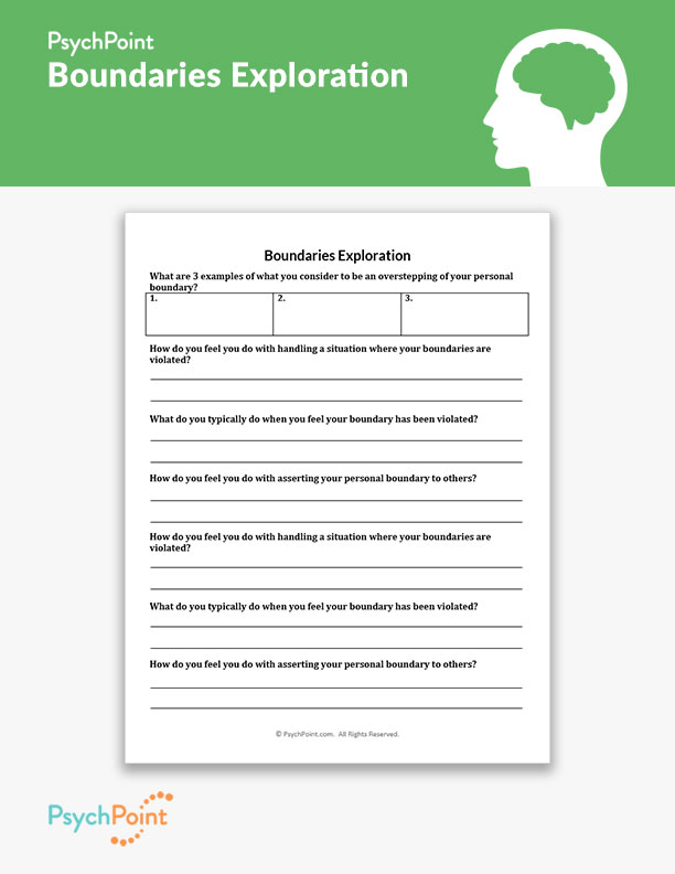 Printable Setting Boundaries Worksheet Customize and Print
