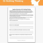 Cognitive Distortions: All Or Nothing Thinking Worksheet