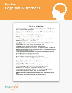 Cognitive Distortions Worksheet