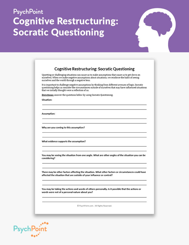 Cognitive Restructuring: Socratic Questioning Worksheet