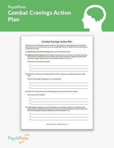 Combat Cravings Action Plan Worksheet | PsychPoint