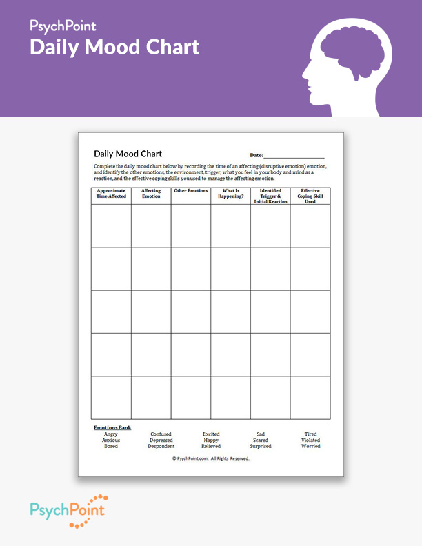 Daily Mood Chart For Bipolar Disorder