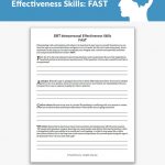 DBT Interpersonal Effectiveness Skills: FAST Worksheet