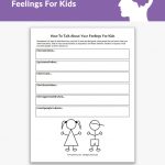 How To Talk About Your Feelings For Kids Worksheet