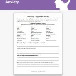 Identifying Triggers For Anxiety Worksheet