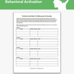 Positive Activities For Behavioral Activation Worksheet