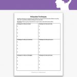 Relaxation Techniques Worksheet