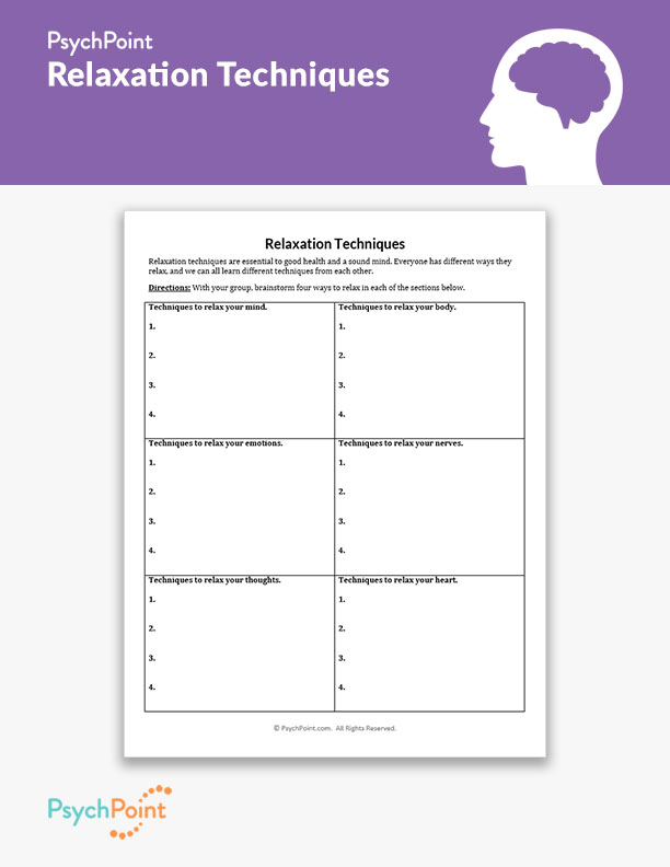 Relaxation Techniques Worksheet | PsychPoint