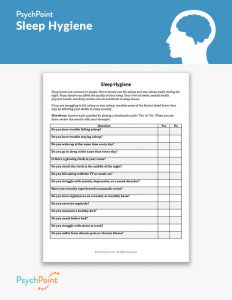 Sleep Hygiene Worksheet | PsychPoint