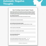 Steps To Challenge Automatic Negative Thoughts Worksheet