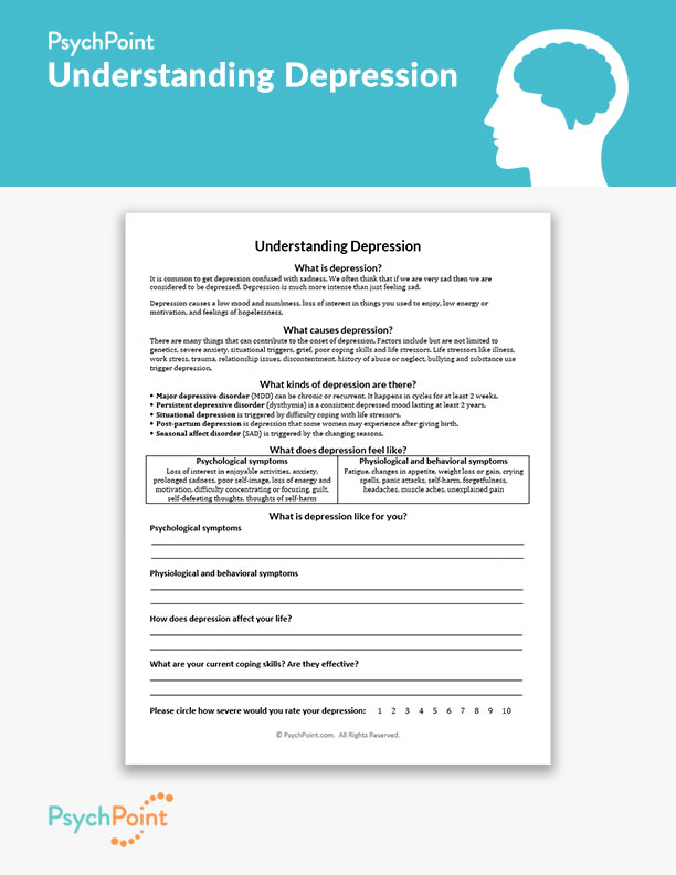 Understanding Depression Worksheet | PsychPoint