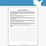 What Is Psychotherapy? Worksheet