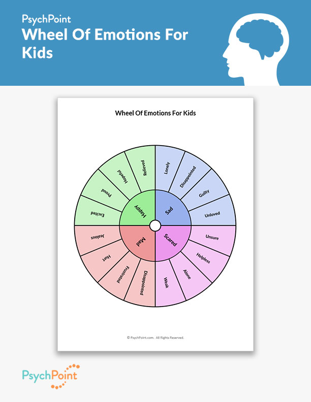 Wheel Of Emotions For Kids Worksheet