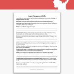 Anger Management Skills Worksheet