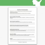 Assertive Communication Worksheet