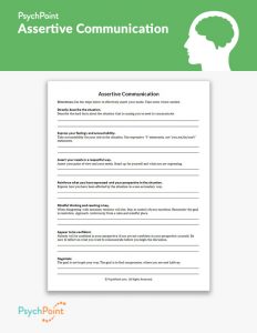 Assertive Communication Worksheet