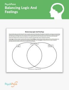 Balancing Logic And Feelings Worksheet