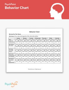 Behavior Chart Worksheet