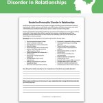 Borderline Personality Disorder In Relationships Worksheet