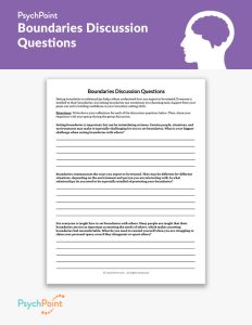 Boundaries Discussion Questions Worksheet