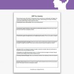 CBT For Anxiety Worksheet