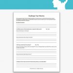 Challenge Your Worries Worksheet