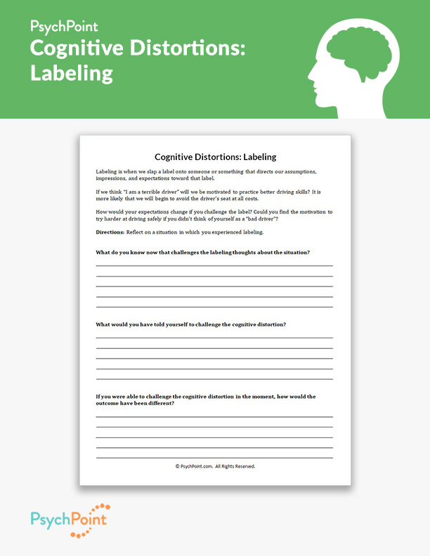 Cognitive Distortions: Labeling Worksheet