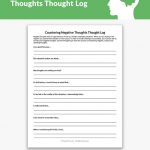 Countering Negative Thoughts Thought Log Worksheet