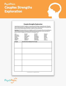 Couples Strengths Exploration Worksheet Couples Strengths Exploration Worksheet
