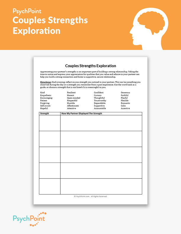 Couples Strengths Exploration Worksheet