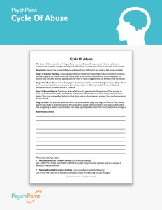 Cycle Of Abuse Worksheet