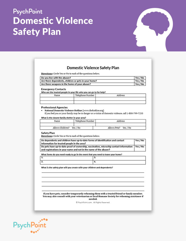 Domestic Violence Safety Plan Worksheet