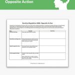 Emotion Regulation Skills: Opposite Action Worksheet