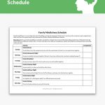 Family Mindfulness Schedule Worksheet
