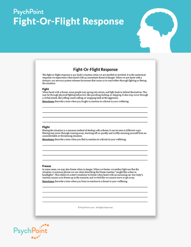 Fight-Or-Flight Response Worksheet