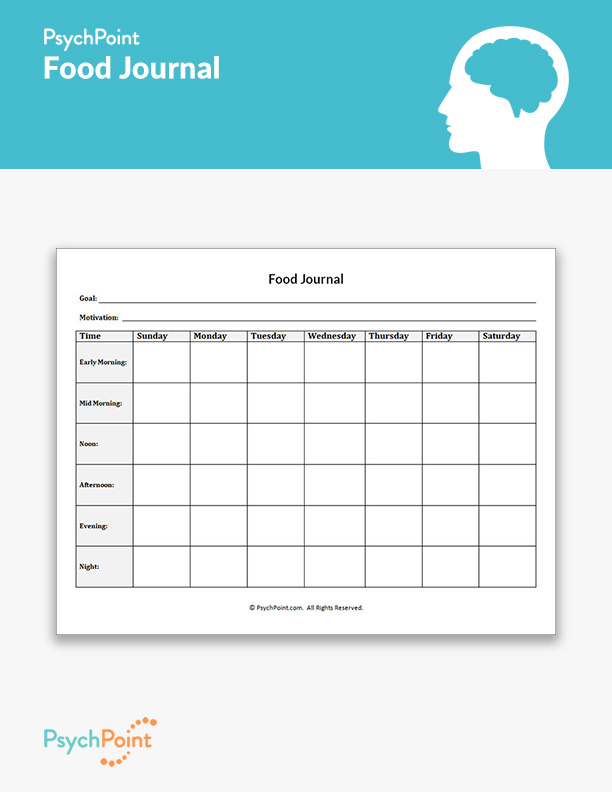 Food Journal Worksheet