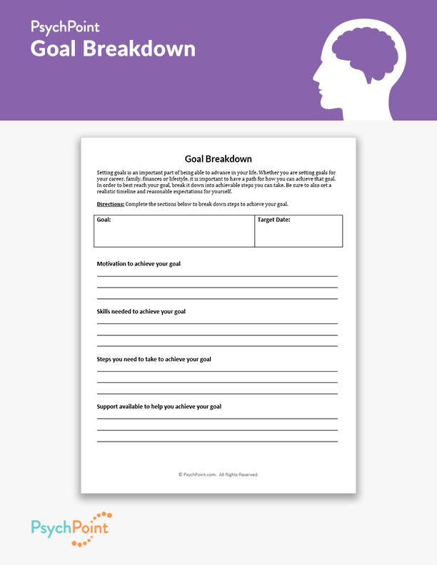 Goal Breakdown Worksheet