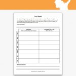 Goal Sheet Worksheet