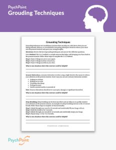 Grounding Techniques Worksheet