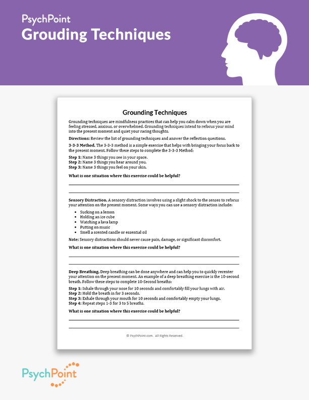 Grounding Techniques Worksheet