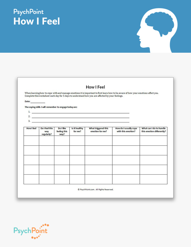 How I Feel Worksheet