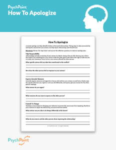 How To Apologize Worksheet How To Apologize Worksheet