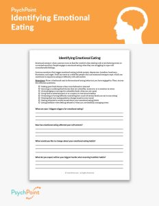 Identifying Emotional Eating Worksheet