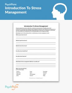 Introduction To Stress Management Worksheet