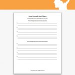 Love Yourself And Others Worksheet