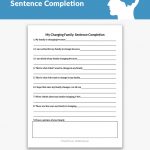 My Changing Family: Sentence Completion Worksheet