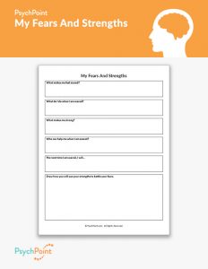 My Fears And Strengths Worksheet