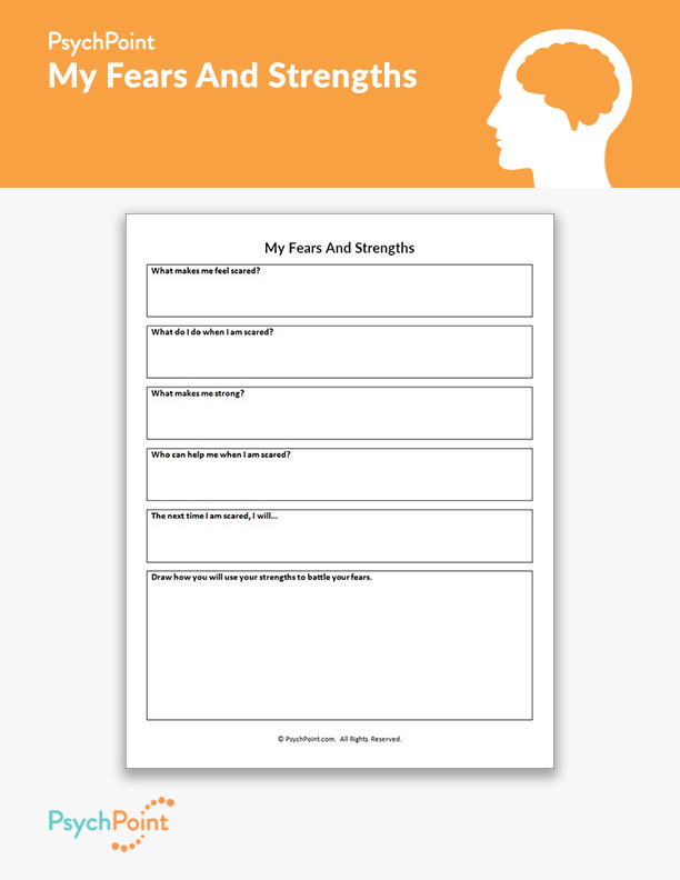 My Fears And Strengths Worksheet